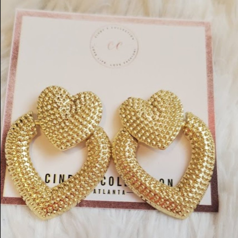 Metal Heart Shape Earrings